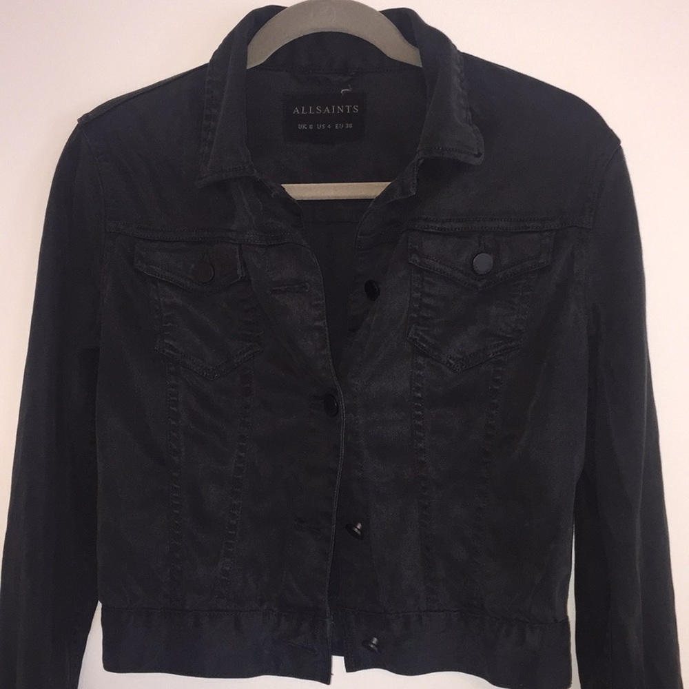 All Saints Black Jean jacket